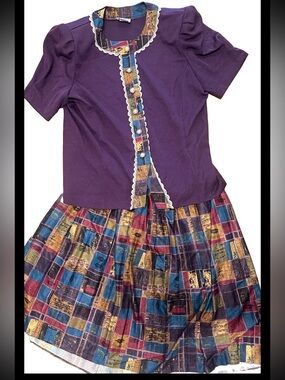 Vintage Good Times two-piece skirt set 💜